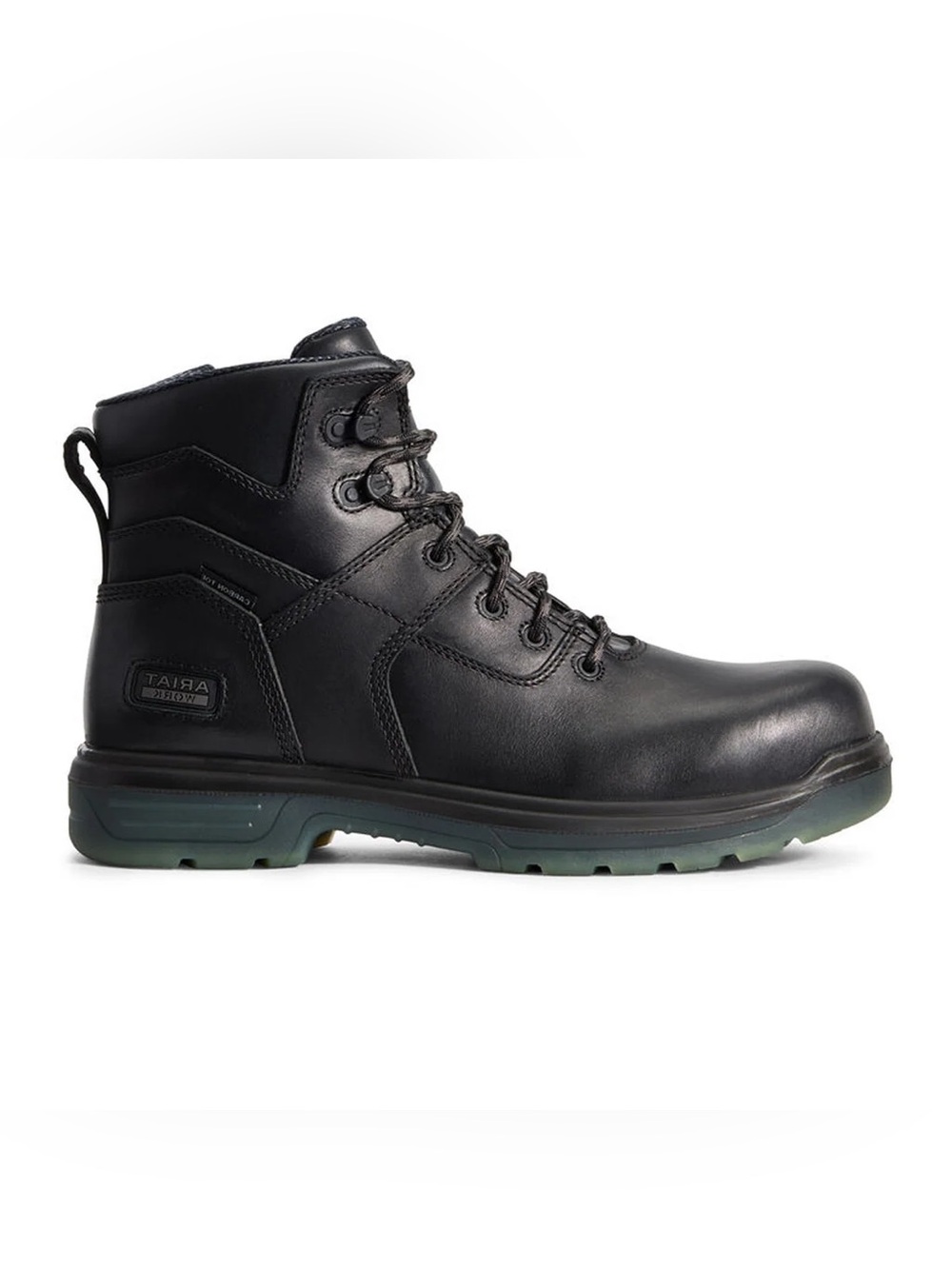 Ariat Turbo 6" Side Zip Carbon Toe Work Boot (Men) - Black Size 9.5D
